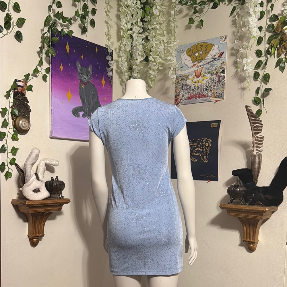 Blue Sparkle Dress - Picture 3 of 4